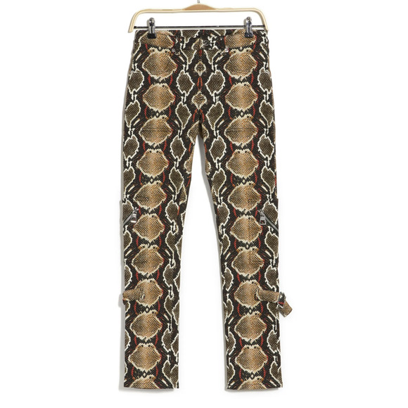 NWT $1150 Burberry Cocoa Snake Pattern Skinny Women's Pants 27 US Italy - Picture 3 of 7